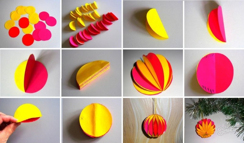 Поделка из шарика и бумаги