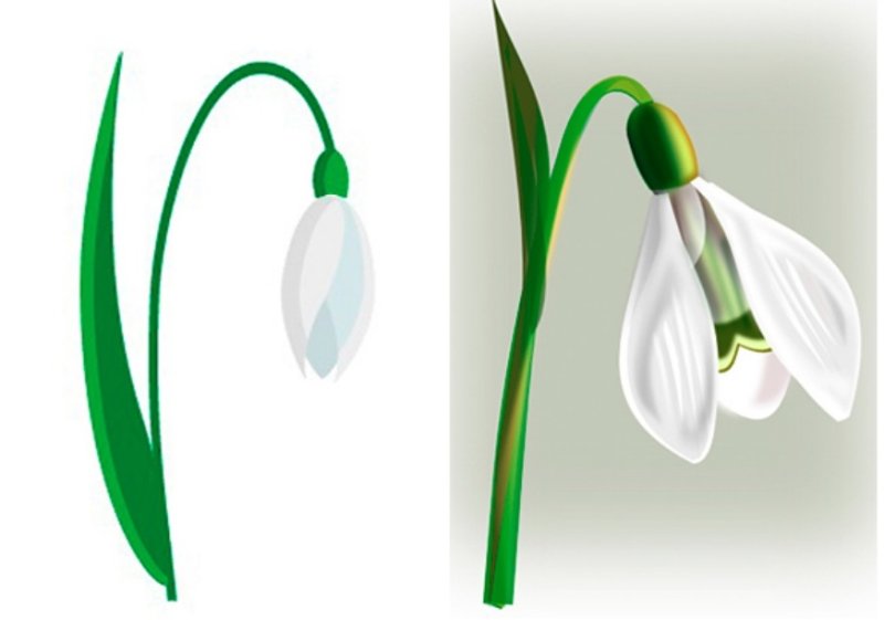 Подснежники для вырезания