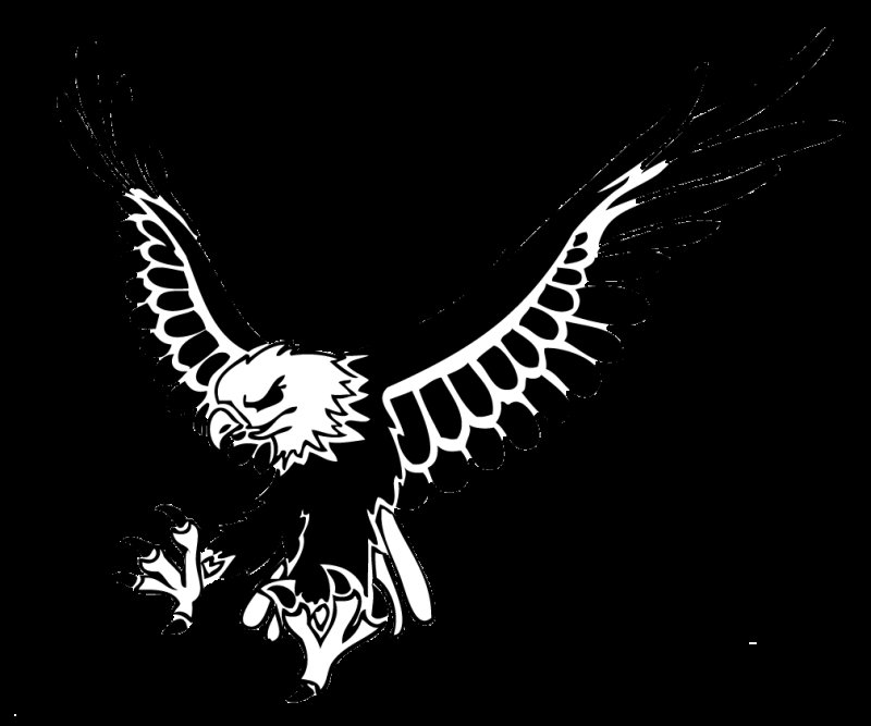 Тату Орел эскиз черно белый