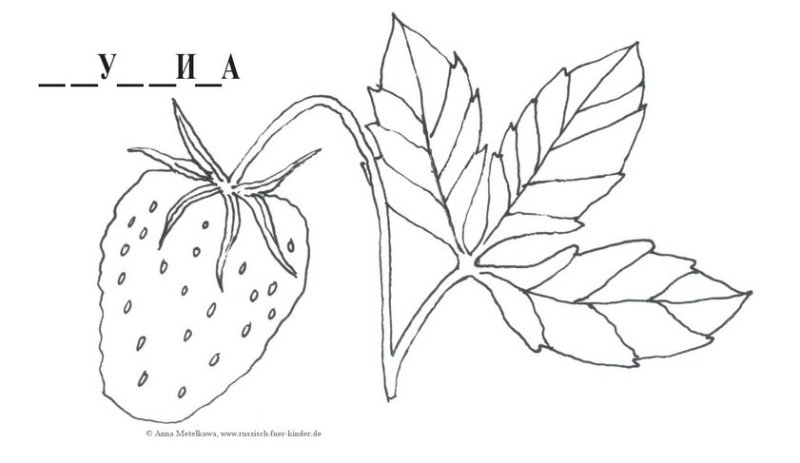 Клубника раскраска