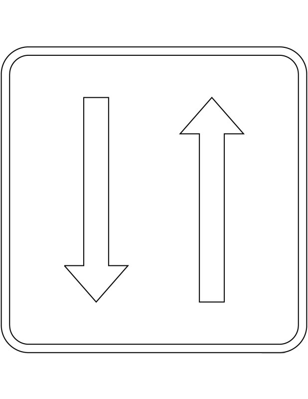 Дорожные знаки контур