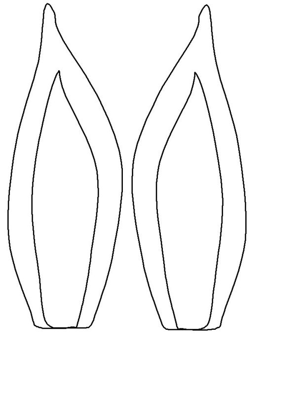 Заячьи уши шаблон