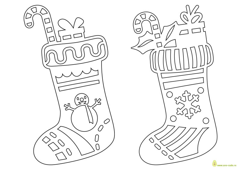 Вытынанки для печати новогодние