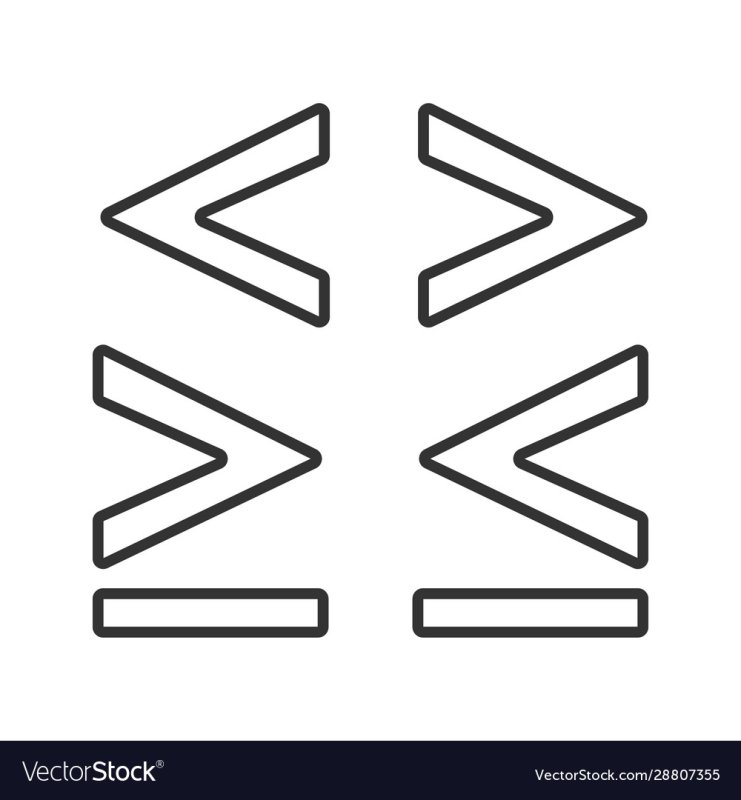 Знак больше