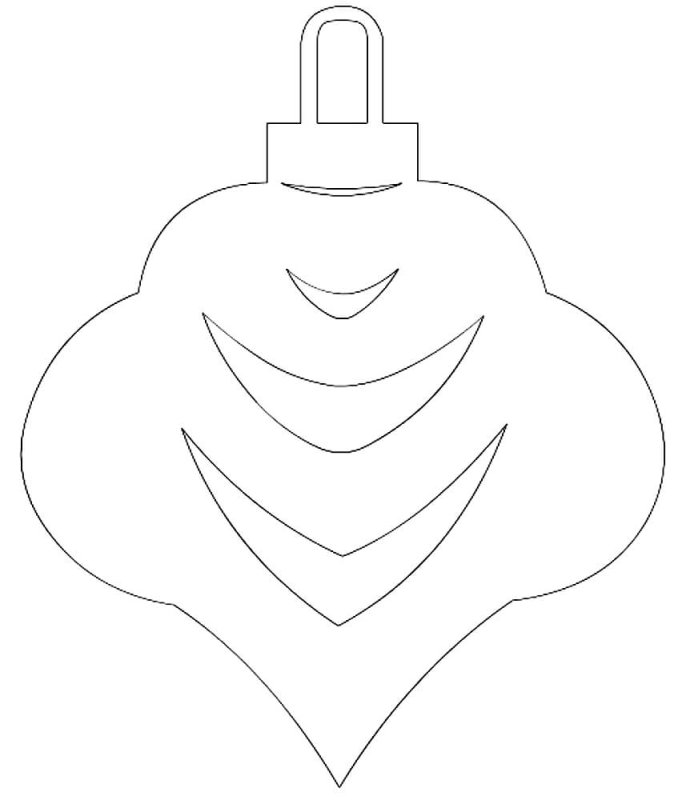 Вырезки елочные игрушки