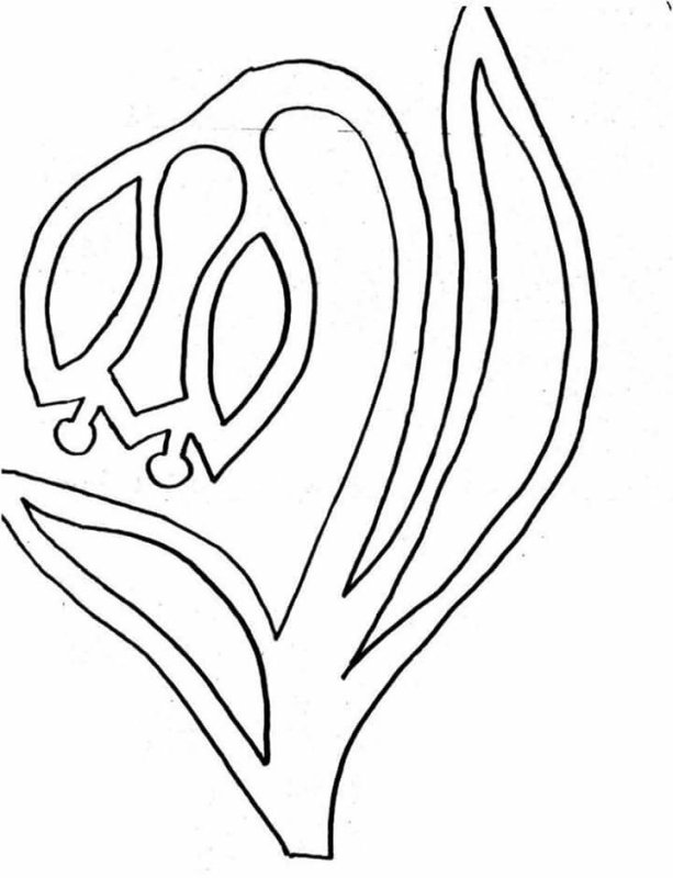 Подснежники трафареты для вырезания