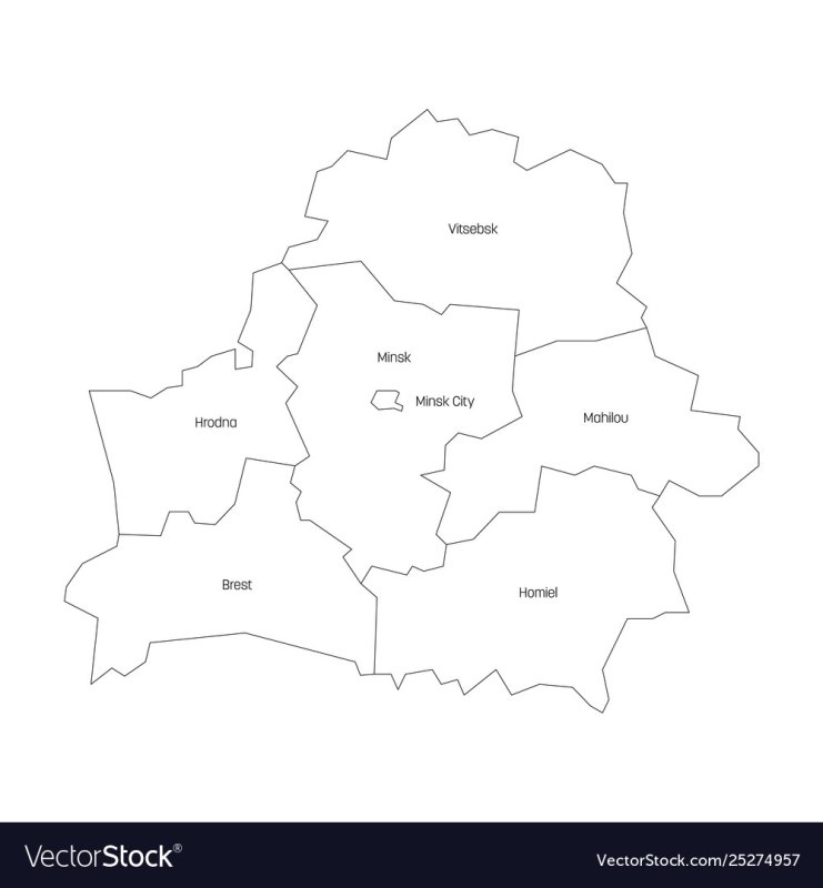 Карта Беларуси раскраска