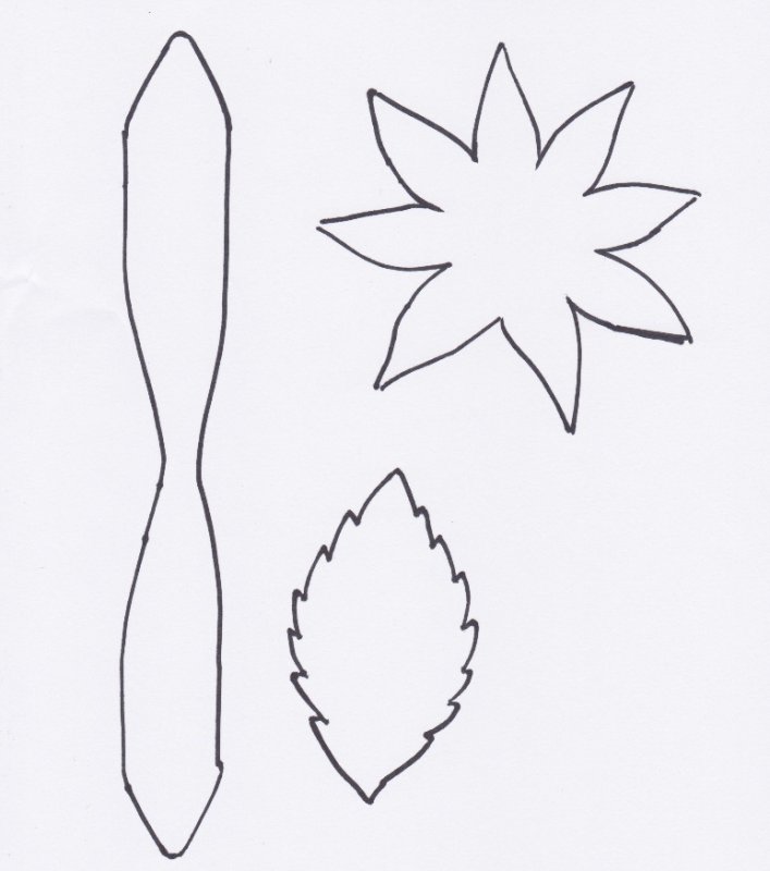 Лист земляники шаблон