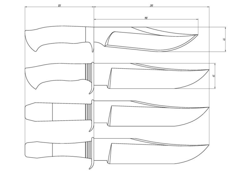 Рукоять для ножа Боуи