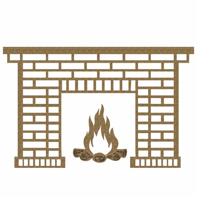 Трафарет камина