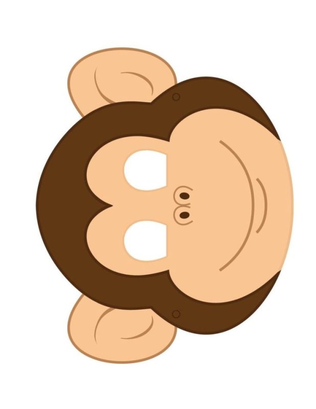 Маска обезьяны бумажная