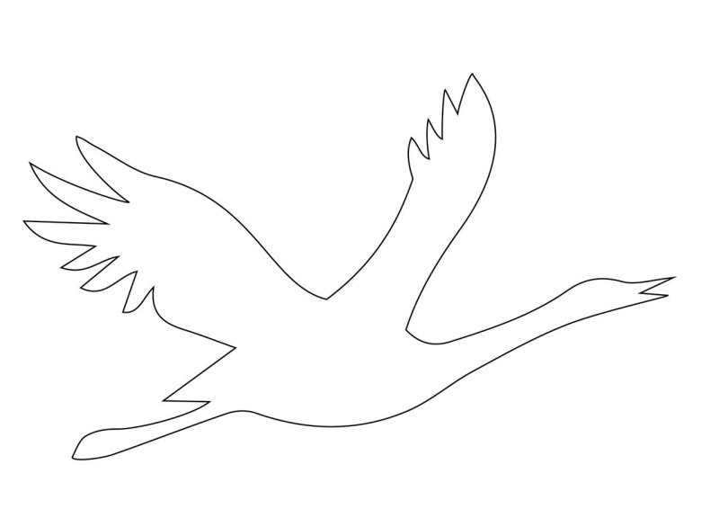 Трафарет журавлика