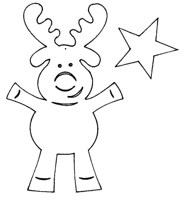 Трафареты на новый год легкие