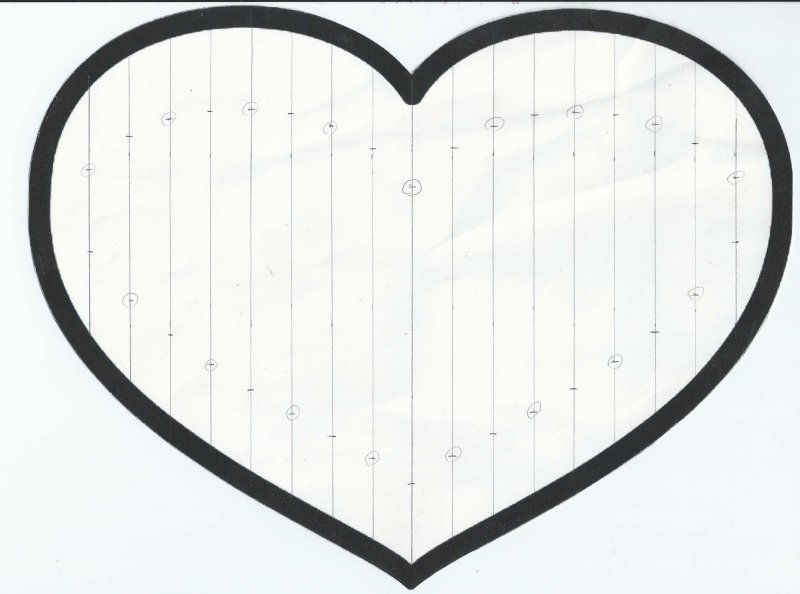 Макет сердца для вырезания