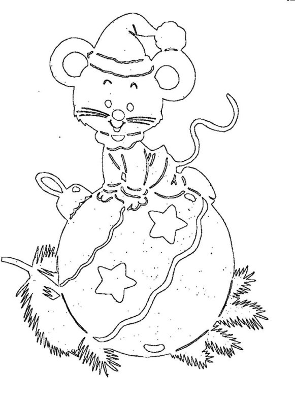 Вытынанки новогодние зверюшки