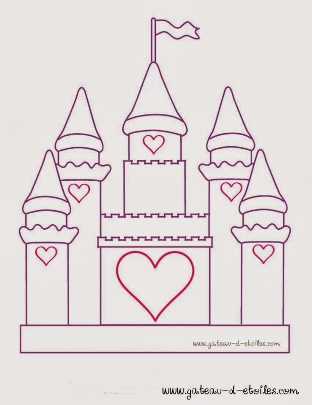 Раскраска замок