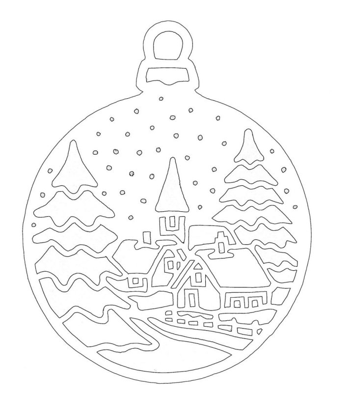 Новогодние игрушки елочные шары вытынанки