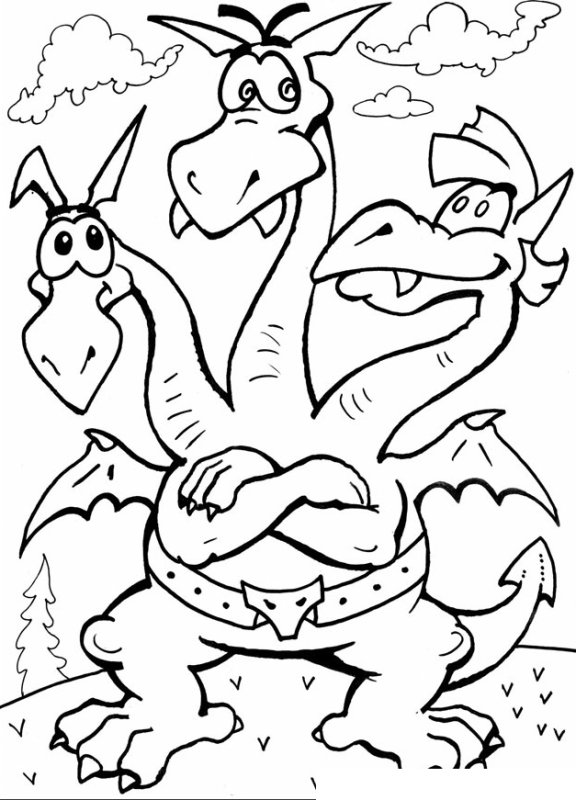 Змей Горыныч раскраска