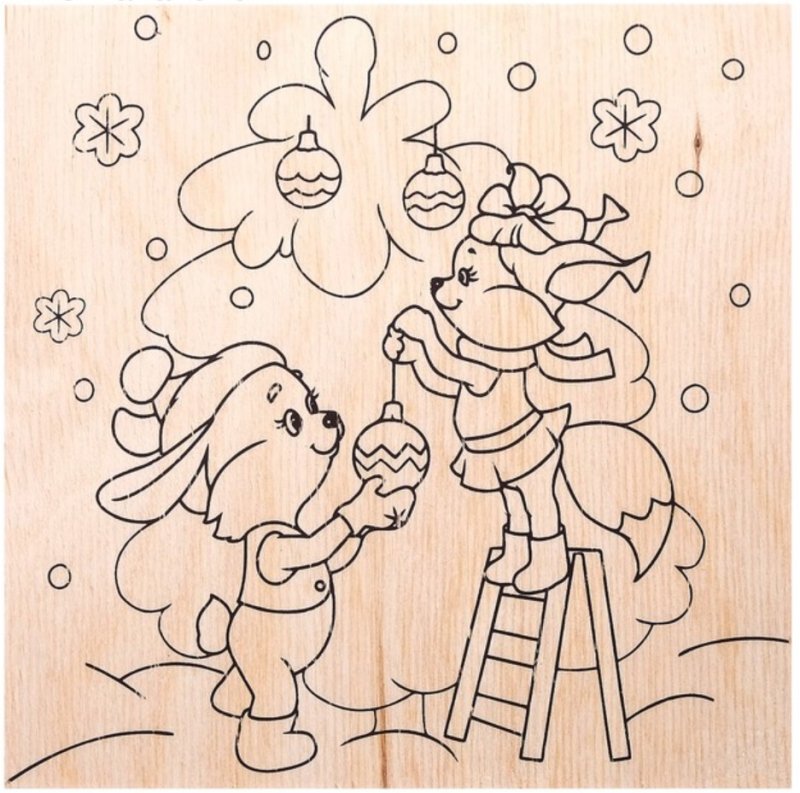 Новогодние доски для выжигания