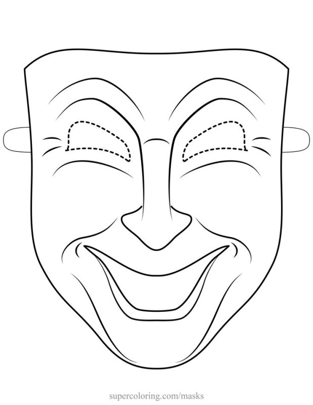 Трафарет маски для лица