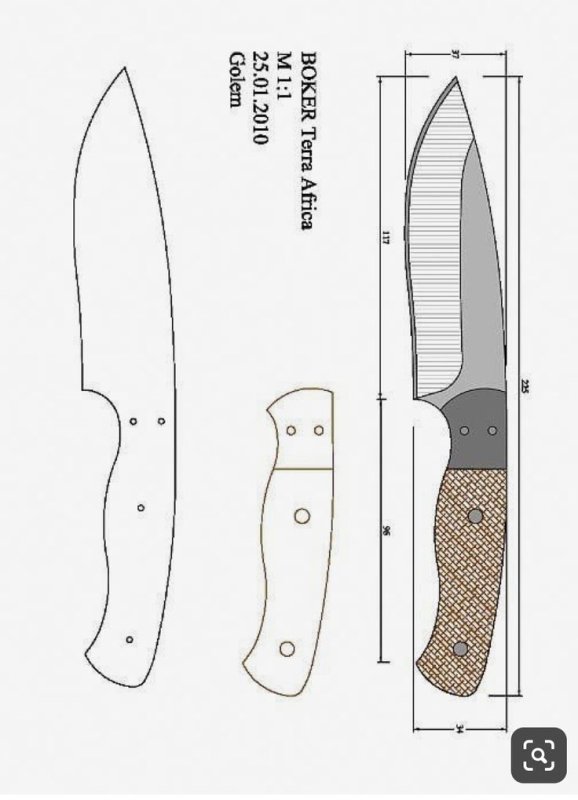 Winkler Belt Knife II чертеж