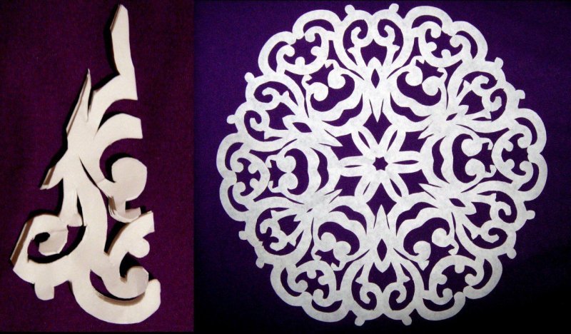 Ажурные снежинки для вырезания