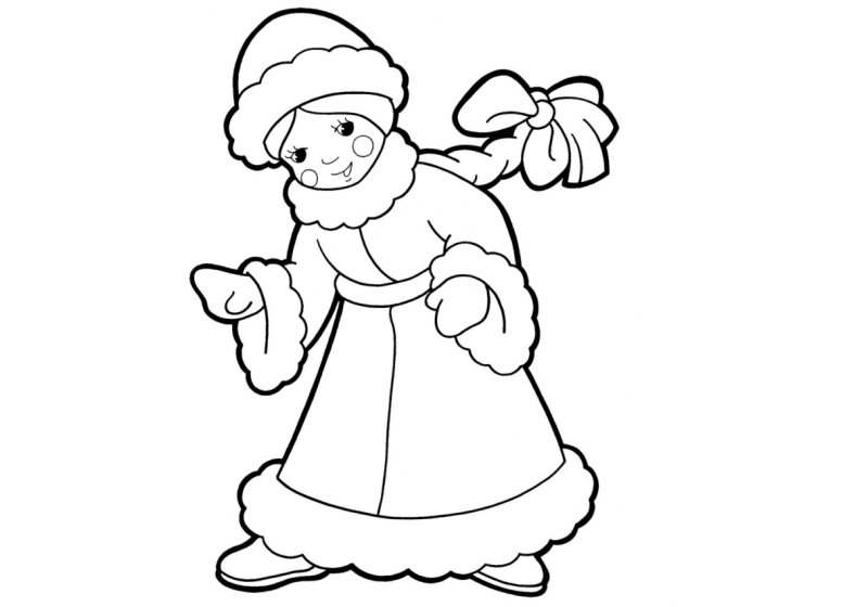 Раскраска Деда Мороза и Снегурочки