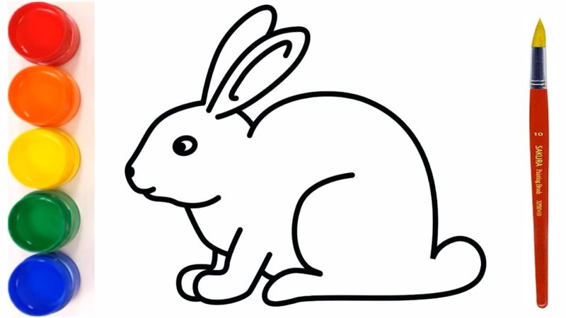 Трафарет зайца для рисования для детей