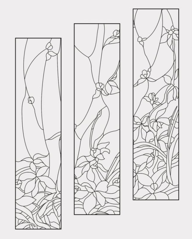 Трафарет для витража на стекле