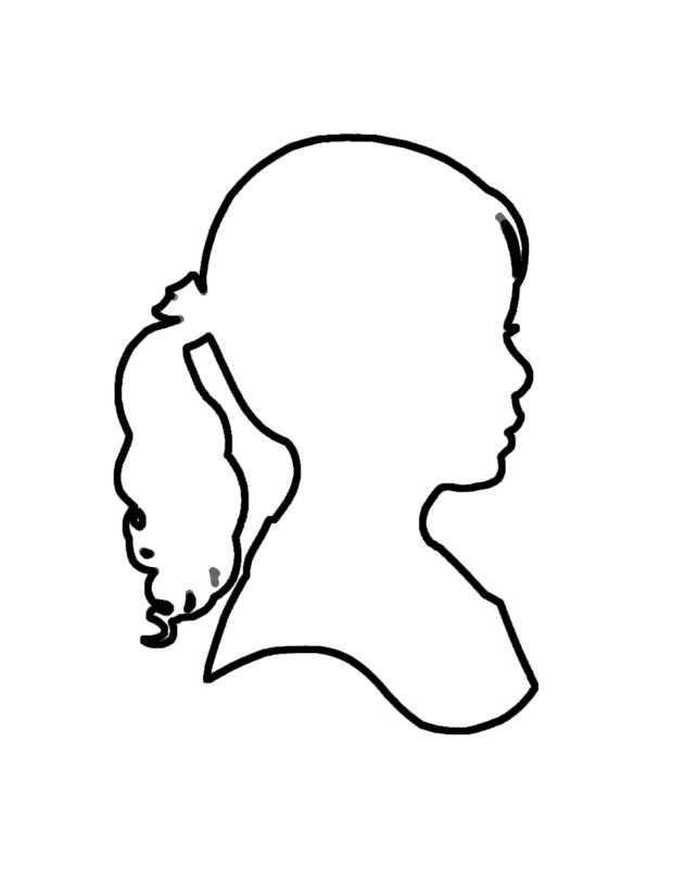 Силуэты лица для рисования