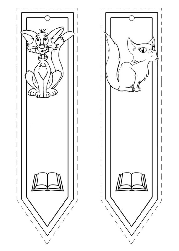 Макет закладки для книг