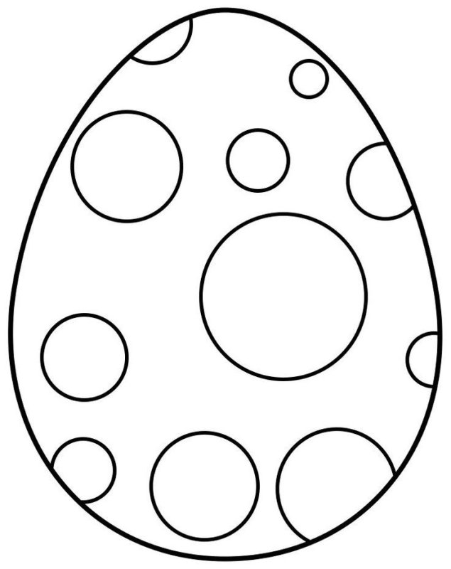 Трафарет яйца для раскрашивания