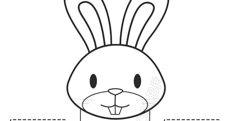 Мордочка зайчика раскраска