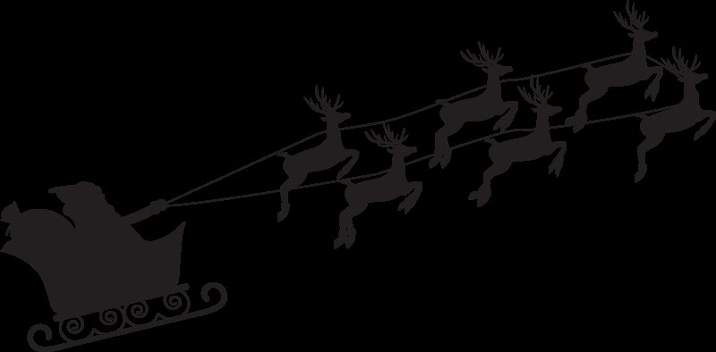 Санта на санях