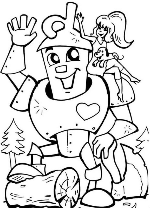 Волшебник изумрудного города раскраска дровосек