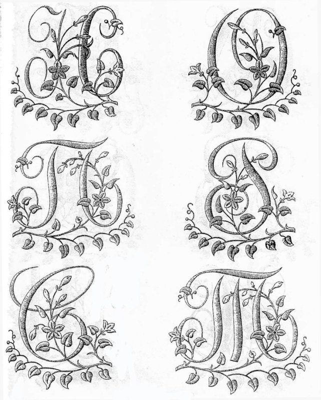 Монограмма гладью русский алфавит