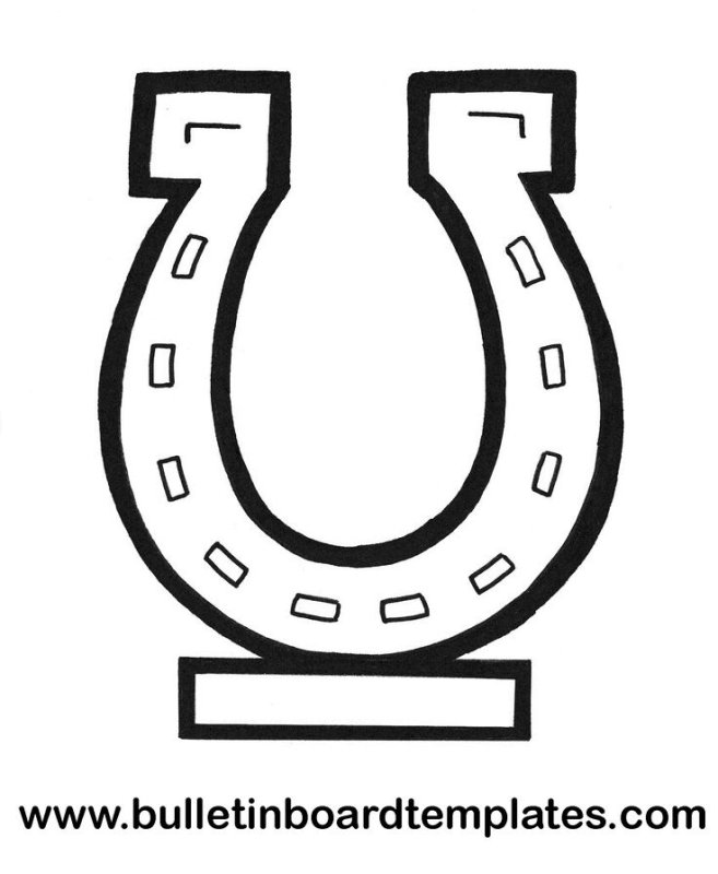Трафарет подковы из картона
