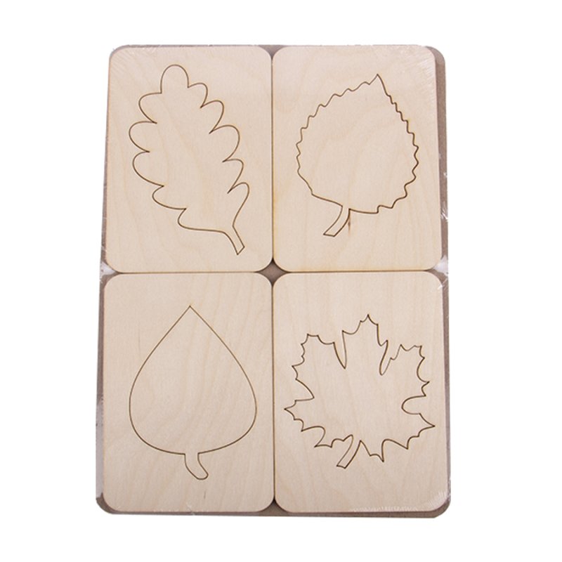 Набор трафаретов листья деревьев