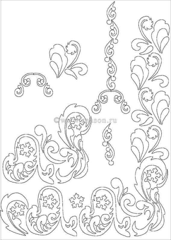 Орнамент для костюма Деда Мороза