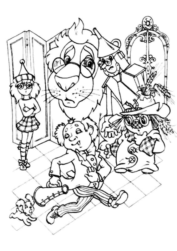 Гудвин волшебник изумрудного города раскраска