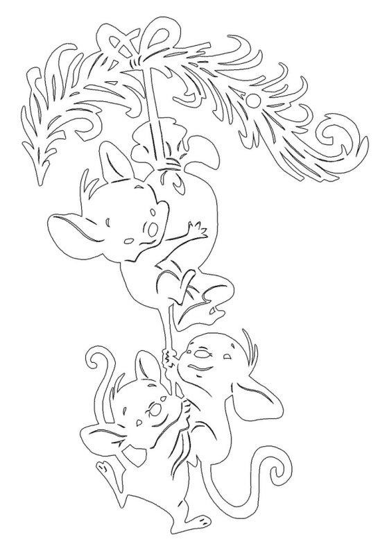 Трафареты на окна новогодние