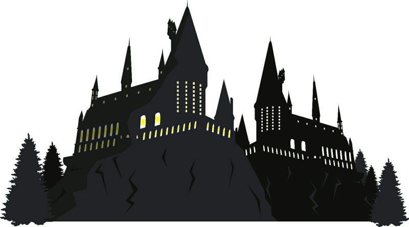 Гарри Поттер Хогвартс силуэт