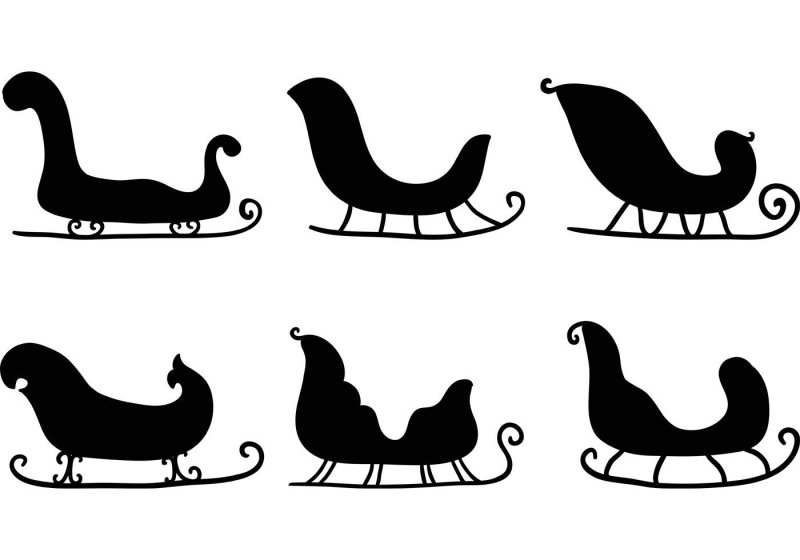 Санки трафарет