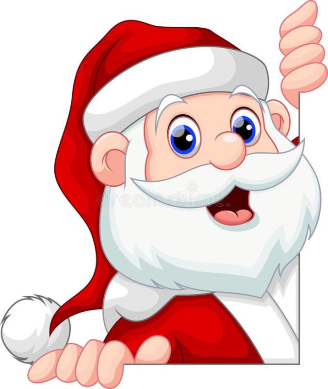 Дед Мороз выглядывает из окна