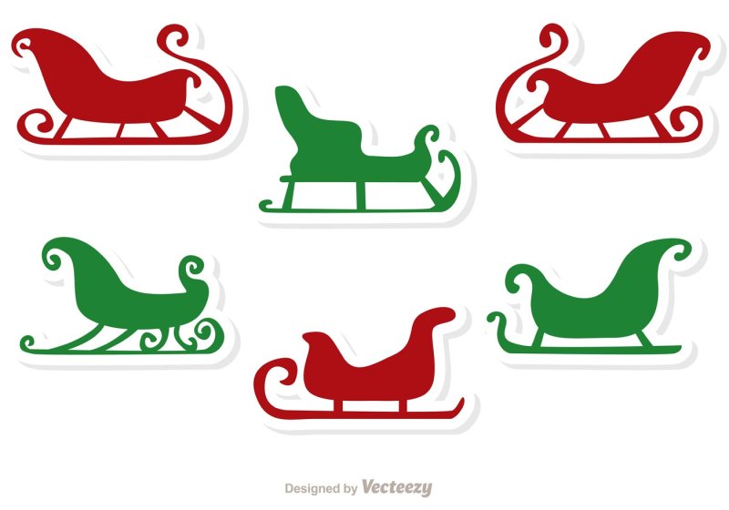 Новогодние сани с оленями