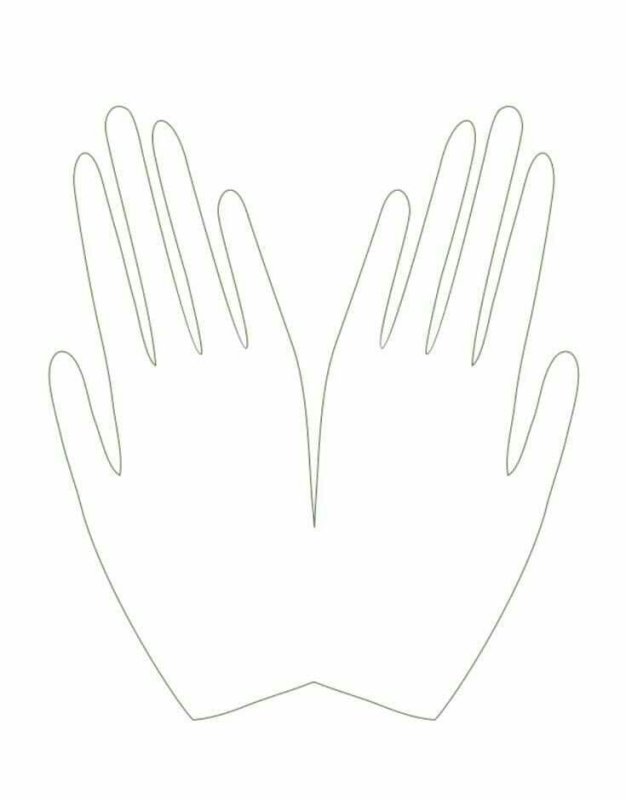 Трафарет ладони для вырезания