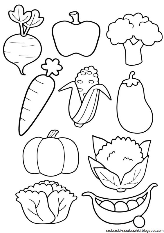 Раскраска еда