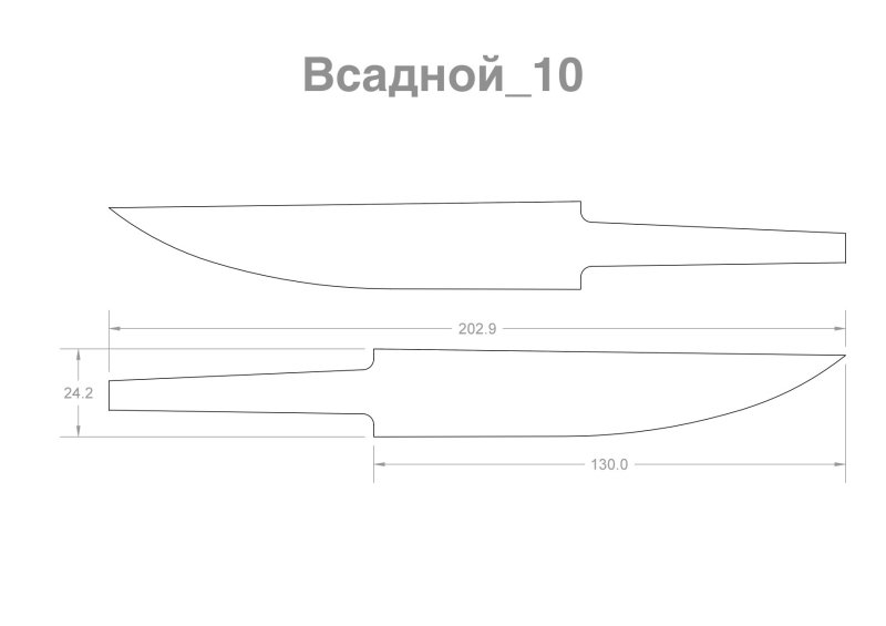 Чертежи ножей под всадной монтаж
