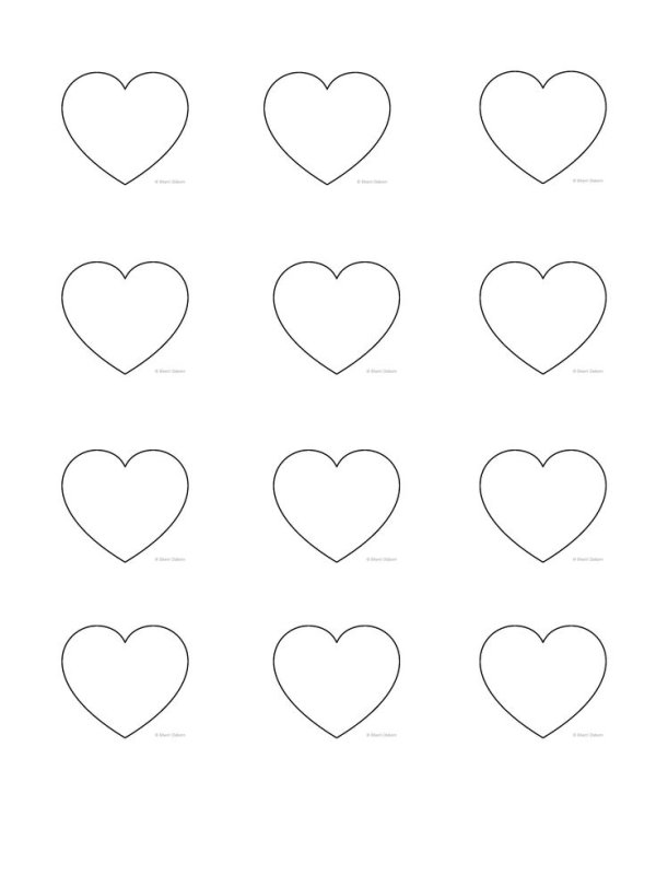 Трафарет сердце для макаронс