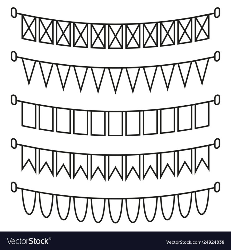 Флажок раскраска для детей